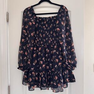 1. State Navy Floral Smocked Dress